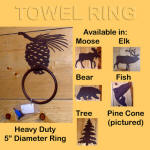 Log Cabin Home Decor Towel Ring